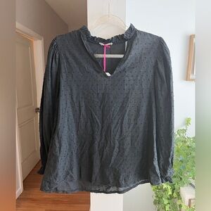 NEW COLLECTION Black Swiss Dot 100% Cotton Top